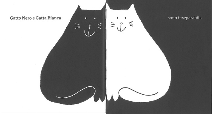 gatto nero gatta bianca minibombo silvia borando