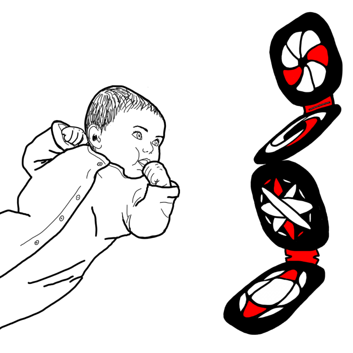 Bubalibrino libro di stoffa ad alto contrasto